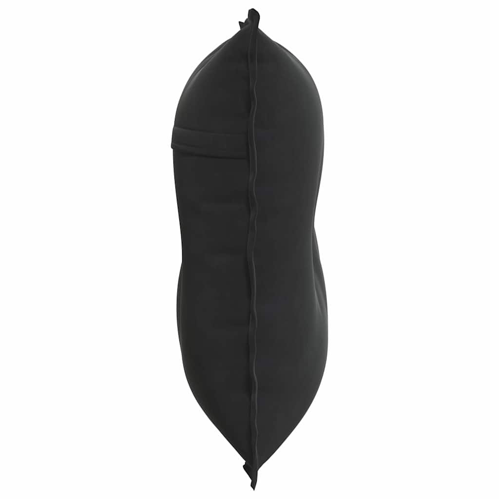 Rückenkissen Schwarz 80 x 50 cm Cordstoff
