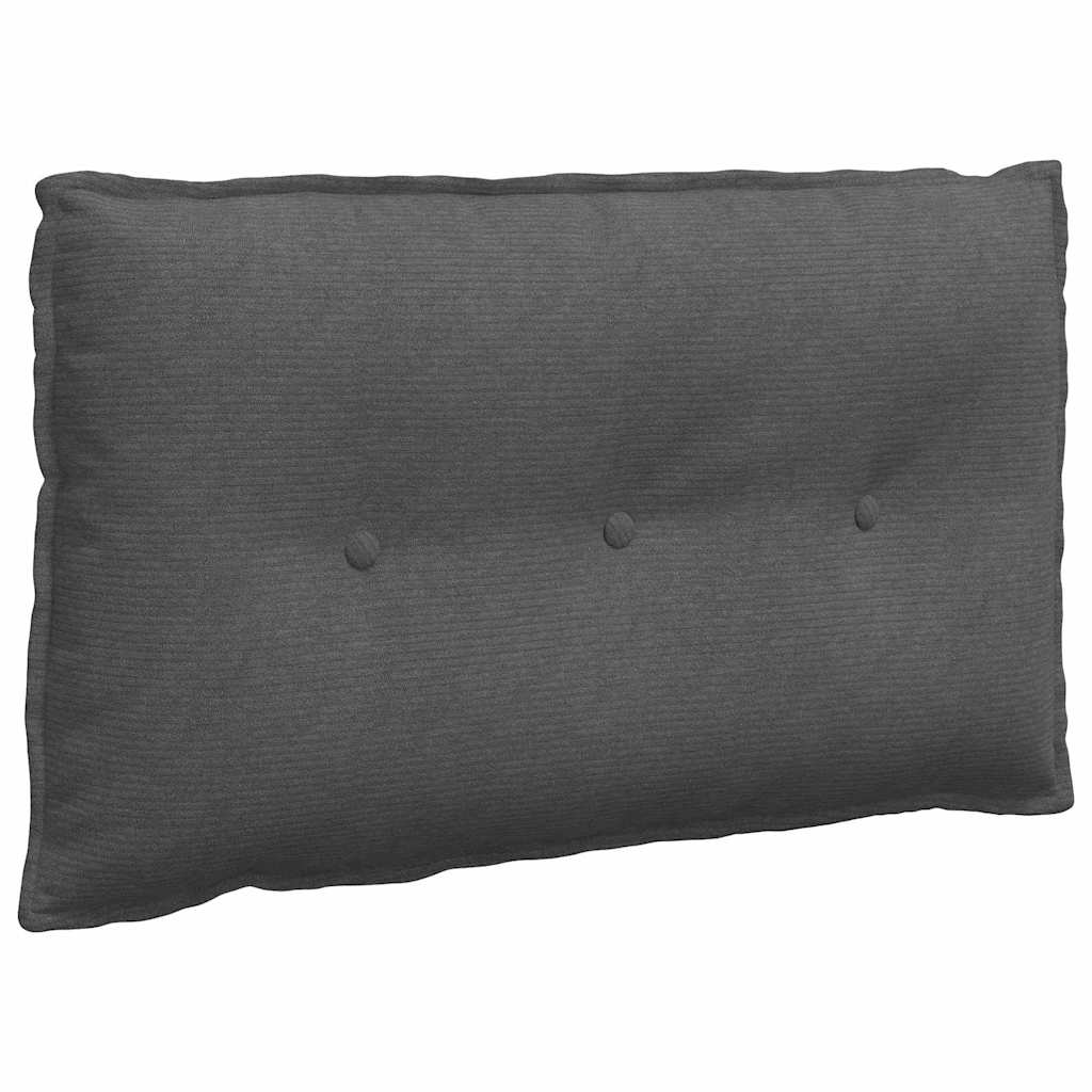 Rückenkissen Dunkelgrau 80 x 50 cm Cordstoff