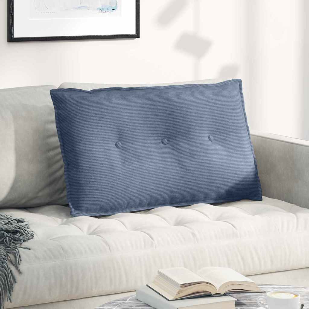 Rückenkissen Blau 80 x 50 cm Cordstoff