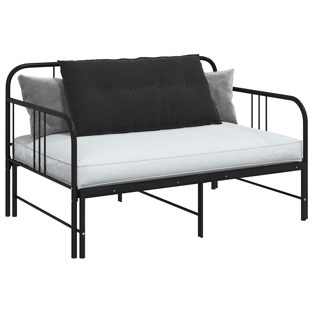 Rückenkissen Schwarz 100 x 50 cm Cordstoff