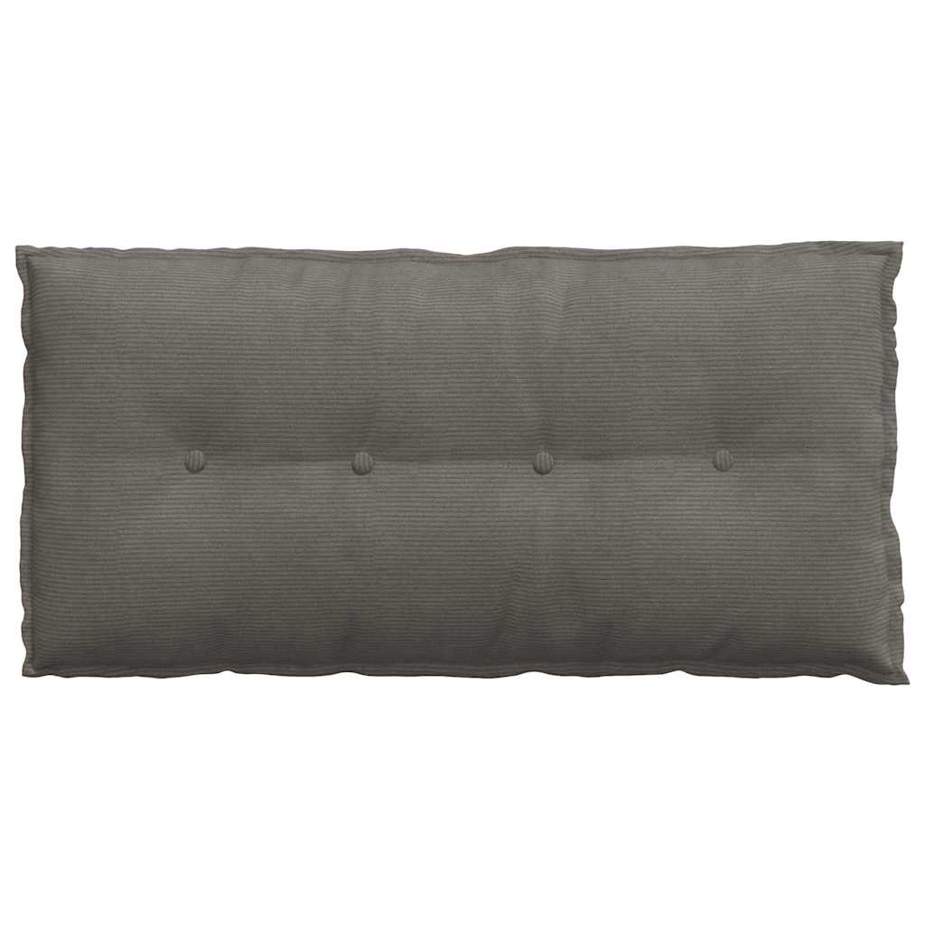 Rückenkissen Hellgrau 100 x 50 cm Cordstoff