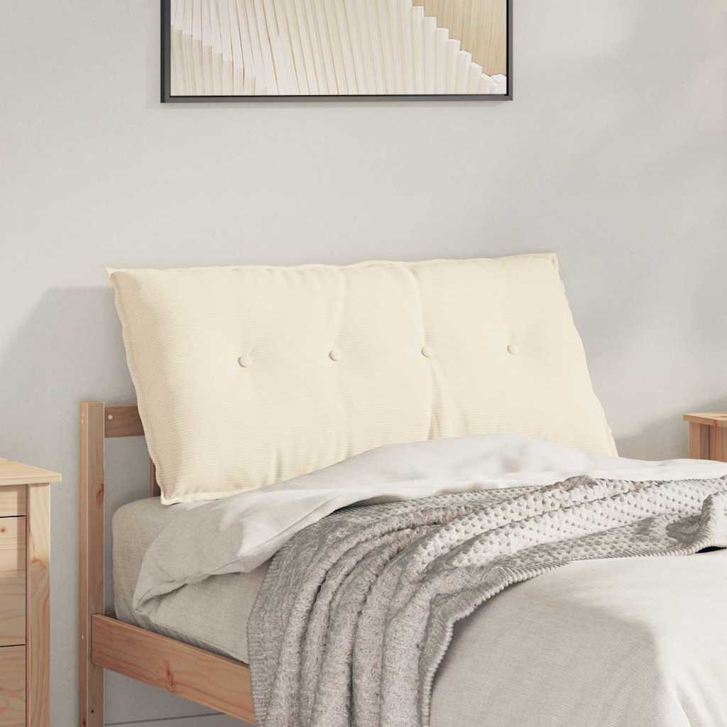 Rückenkissen Creme 100 x 50 cm Cordstoff