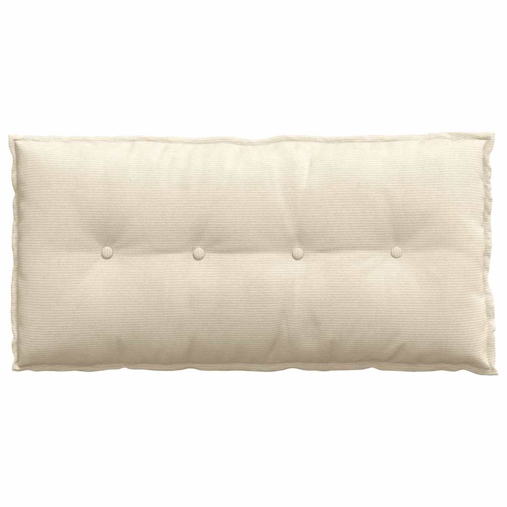 Rückenkissen Creme 100 x 50 cm Cordstoff