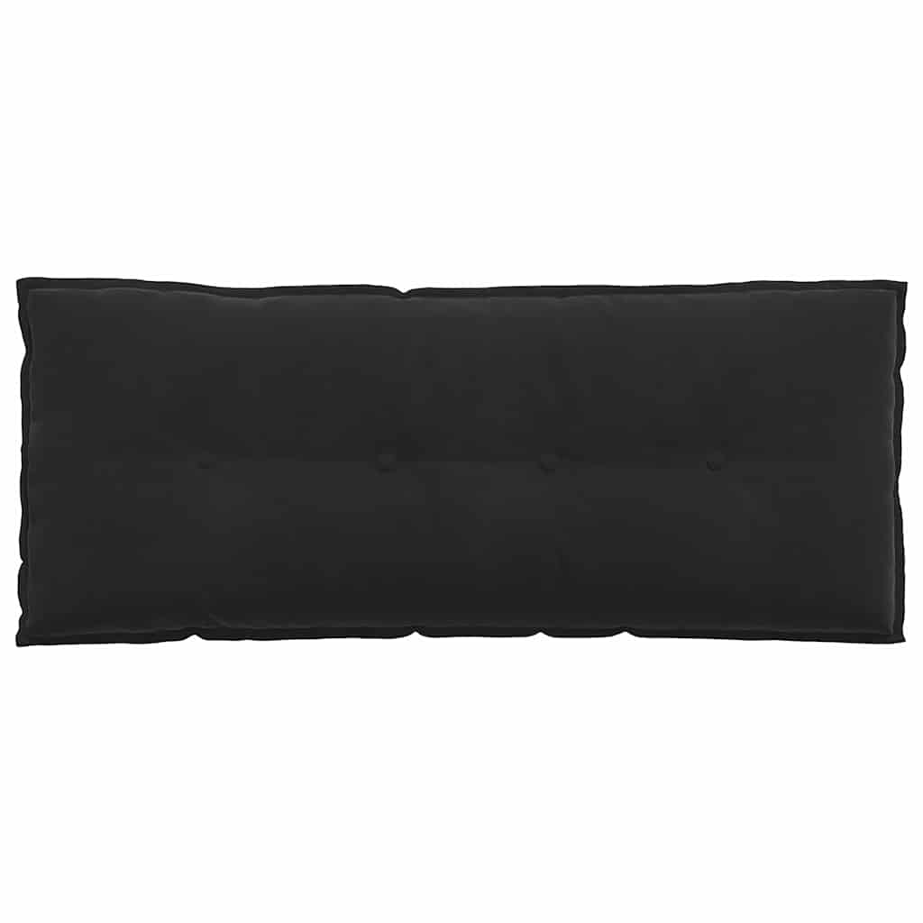 Rückenkissen Schwarz 120 x 50 cm Cordstoff