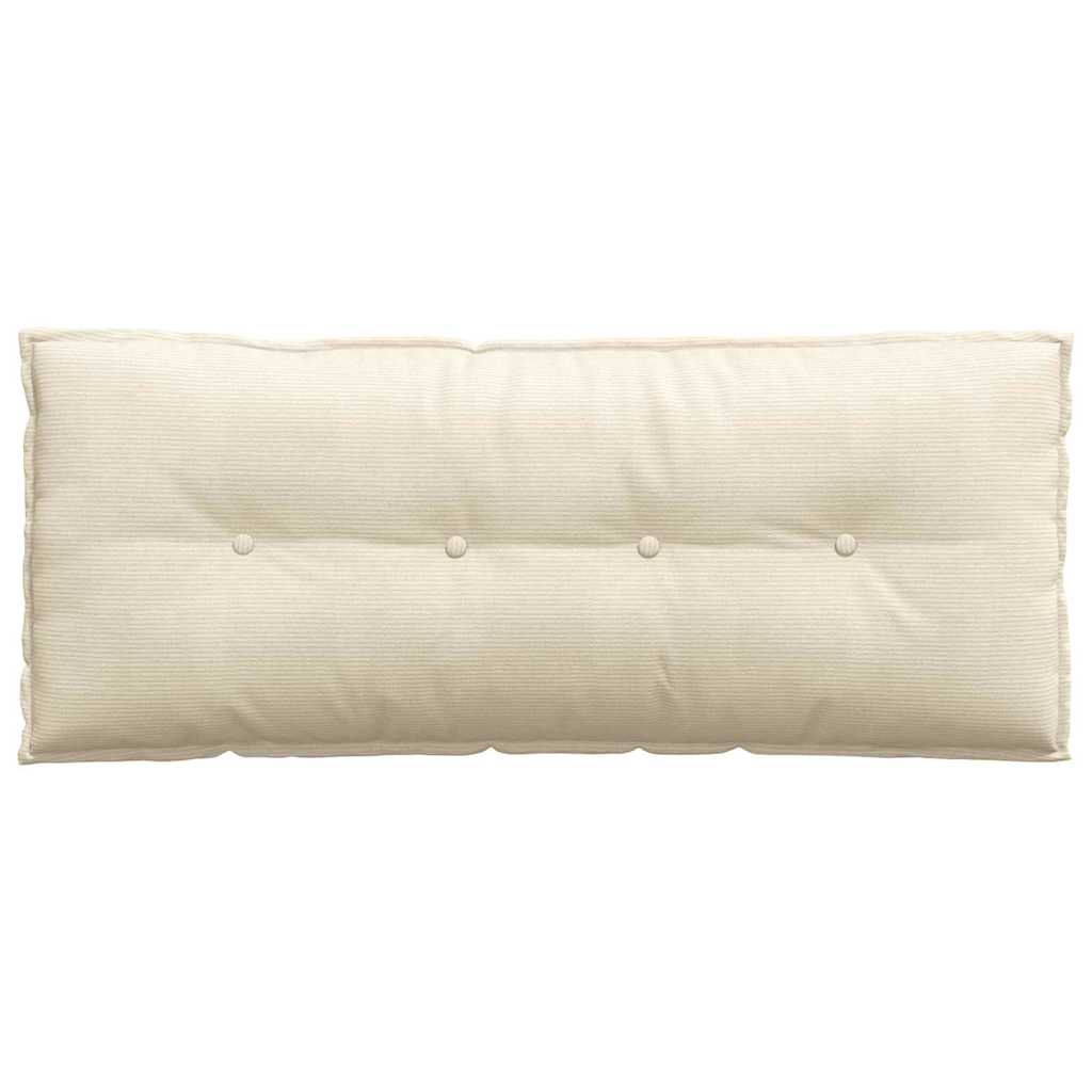 Rückenkissen Creme 120 x 50 cm Cordstoff