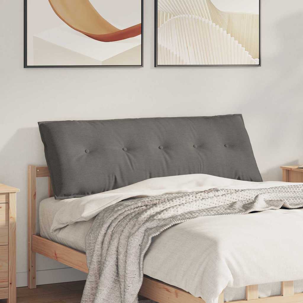 Rückenkissen Hellgrau 140 x 50 cm Cordstoff