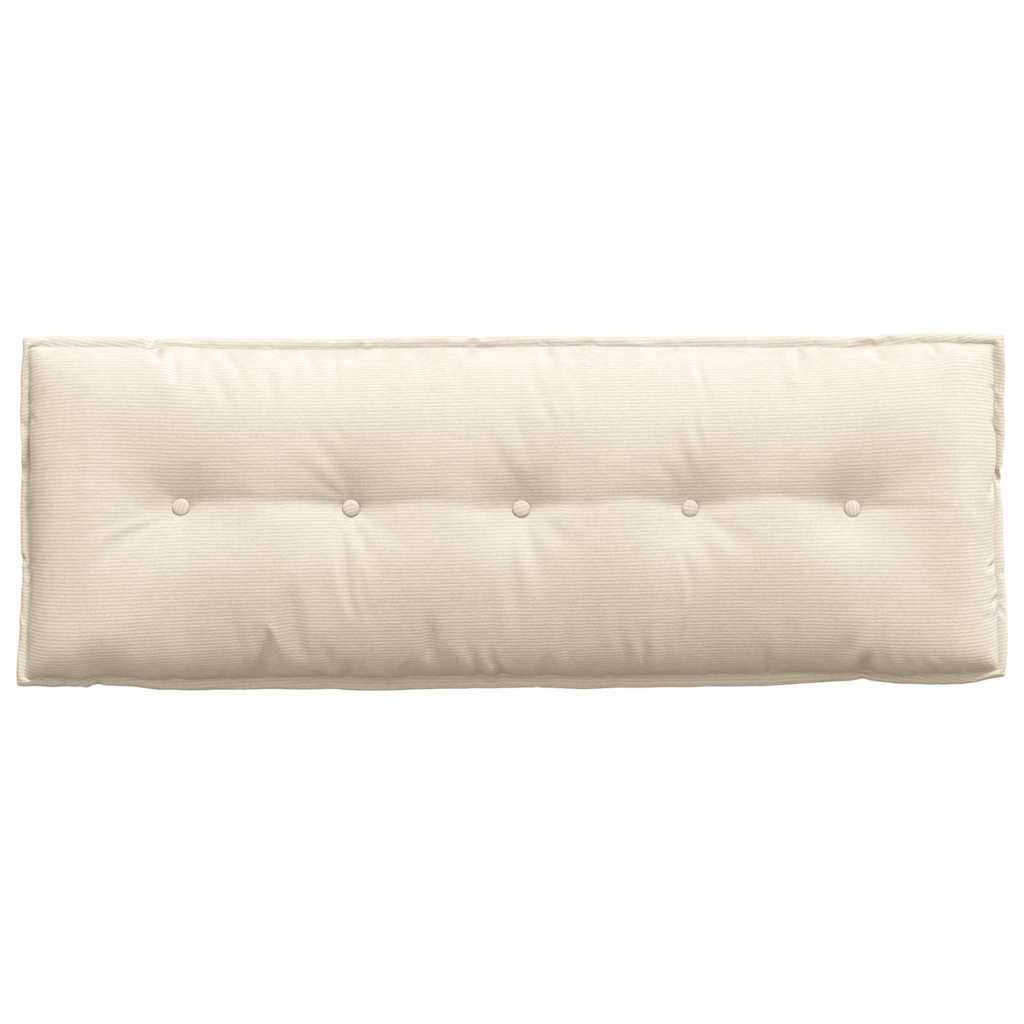 Rückenkissen Creme 140 x 50 cm Cordstoff
