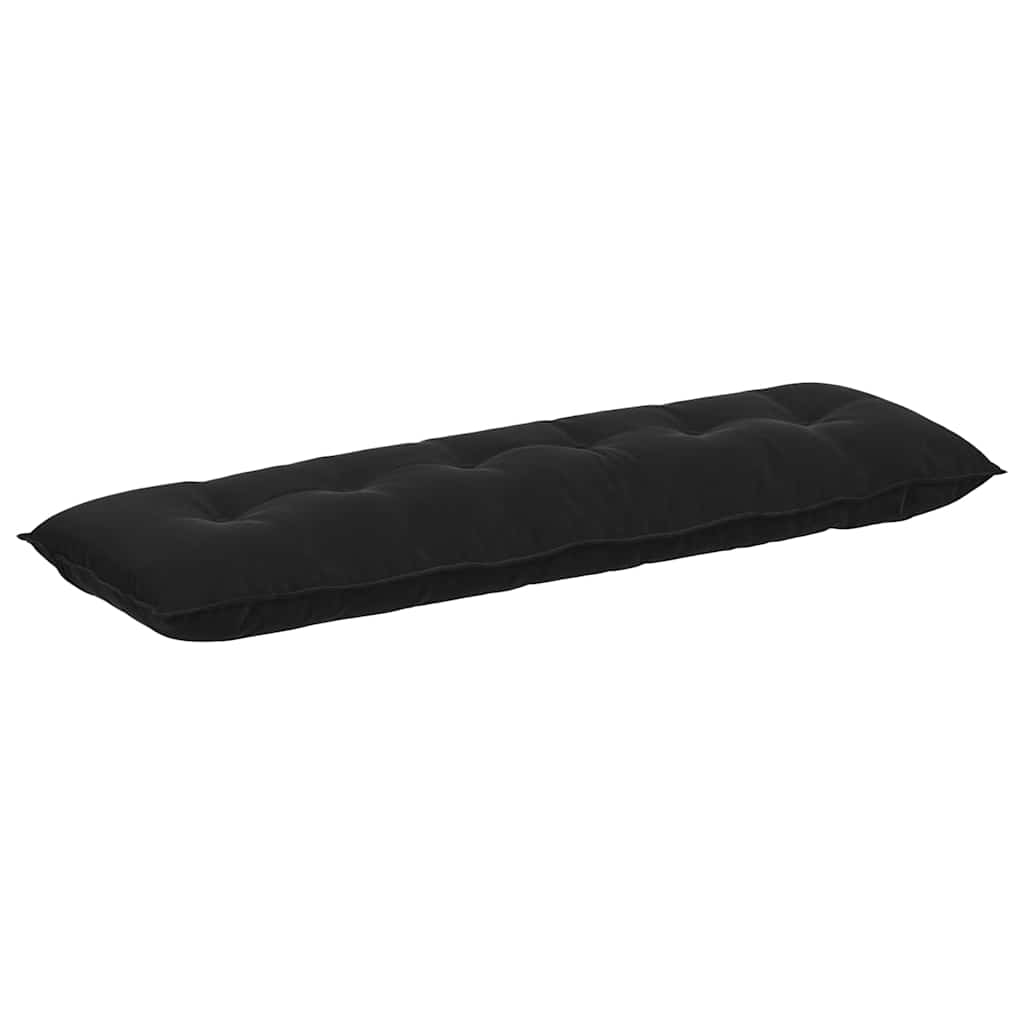 Rückenkissen Schwarz 160 x 50 cm Cordstoff