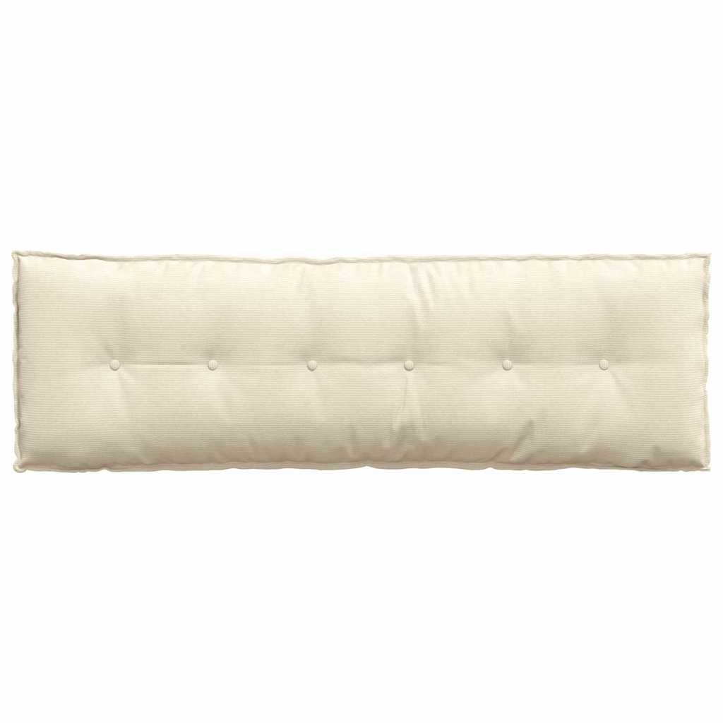 Rückenkissen Creme 160 x 50 cm Cordstoff