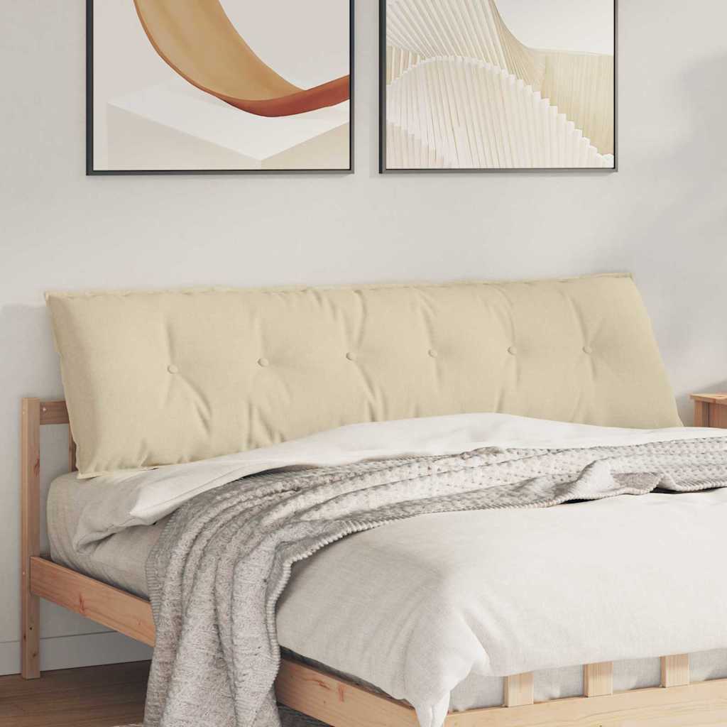 Rückenkissen Creme 180 x 19 x 50 cm Stoff