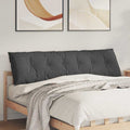 Rückenkissen Dunkelgrau 180 x 50 cm Cordstoff