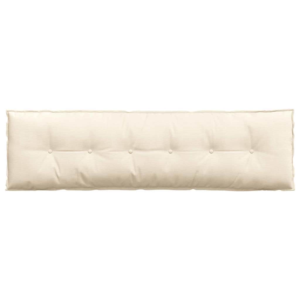 Rückenkissen Creme 180 x 50 cm Cordstoff