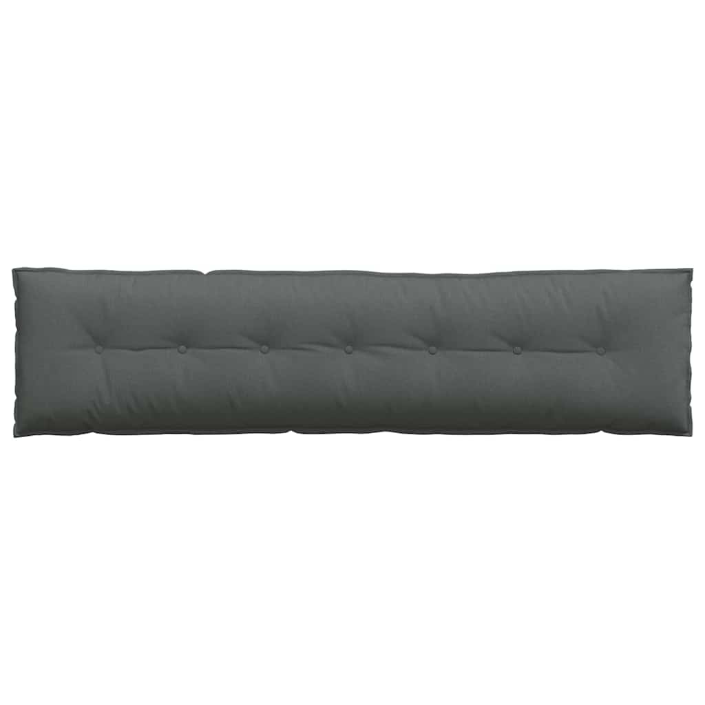 Rückenkissen Dunkelgrau 200 x 19 x 50 cm Stoff