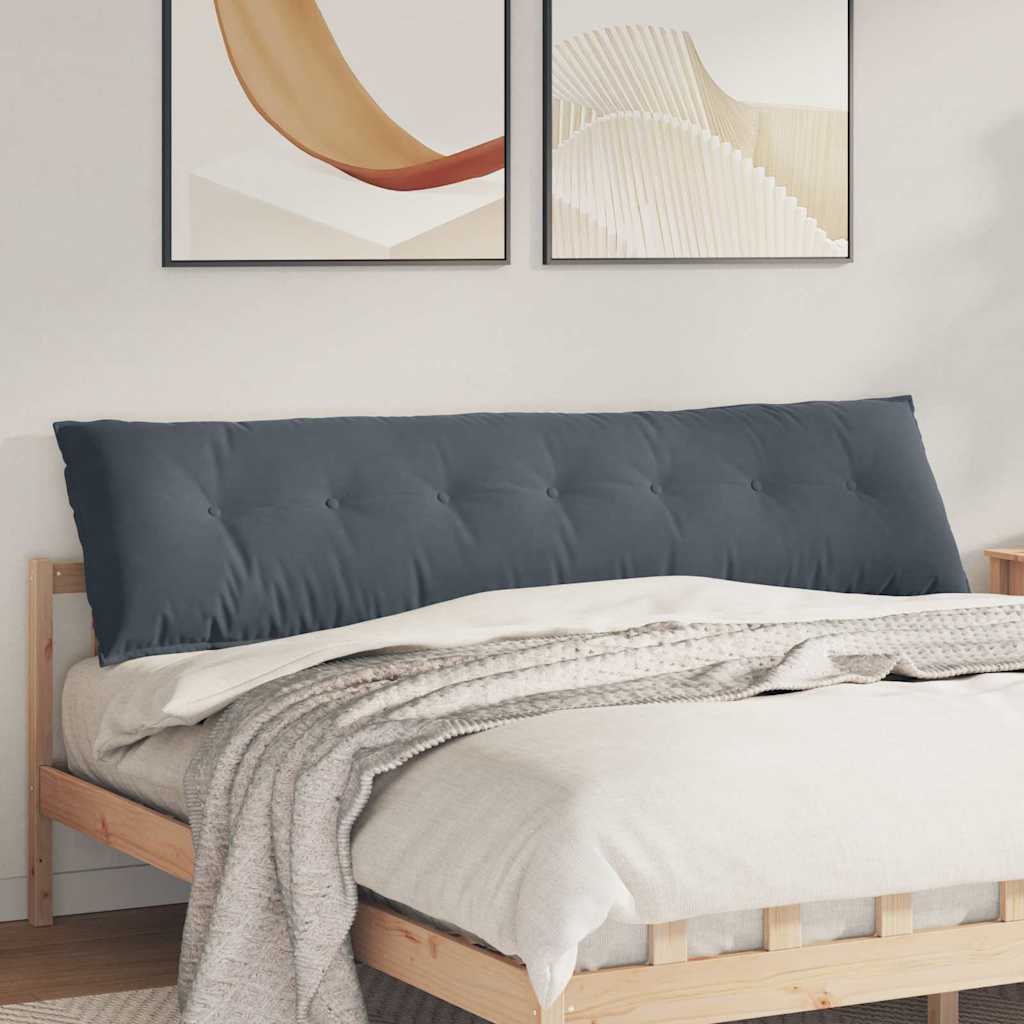 Rückenkissen Dunkelgrau 200 x 50 cm Cordstoff
