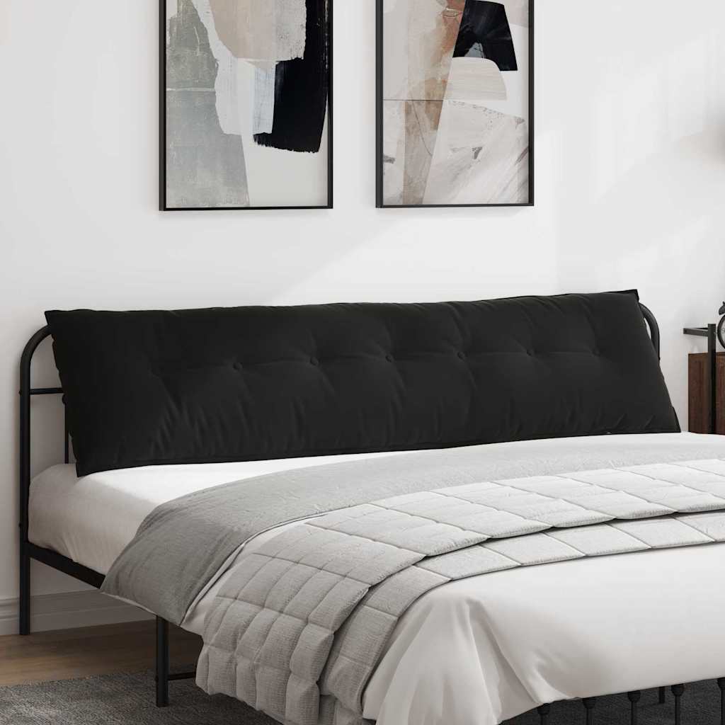 Rückenkissen Schwarz 200 x 50 cm Cordstoff