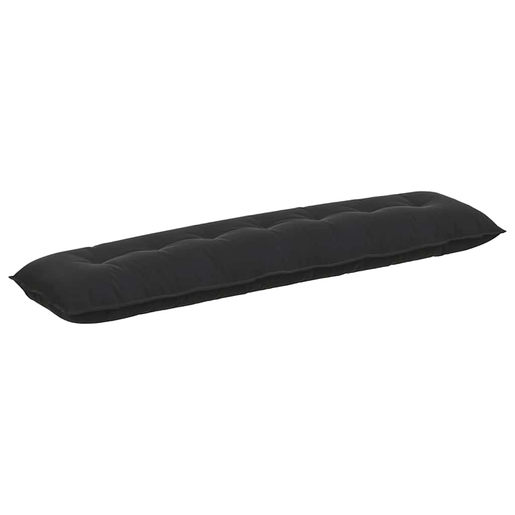 Rückenkissen Schwarz 200 x 50 cm Cordstoff