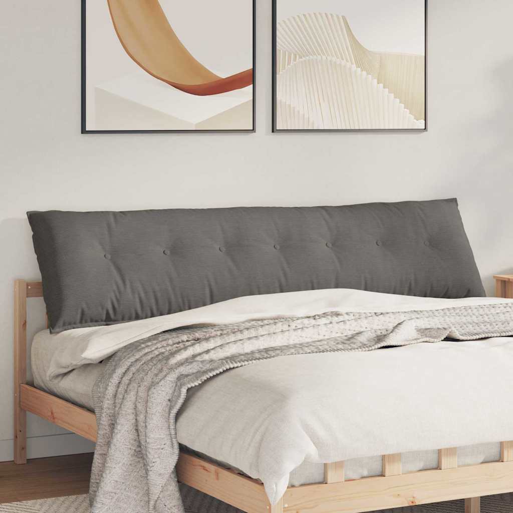 Rückenkissen Hellgrau 200 x 50 cm Cordstoff