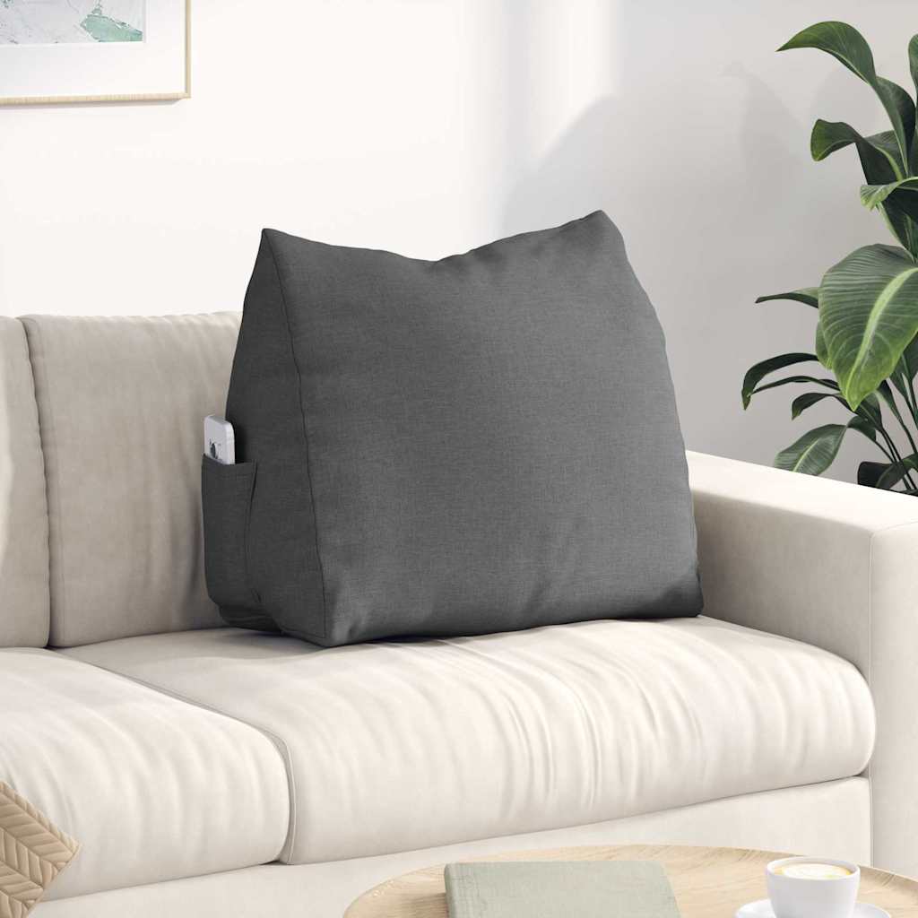 Rückenkissen Dunkelgrau 60 x 20 x 50 cm Stoff