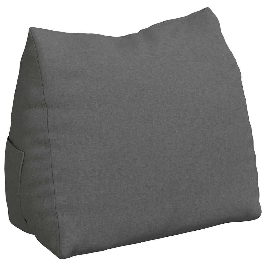 Rückenkissen Dunkelgrau 60 x 20 x 50 cm Stoff