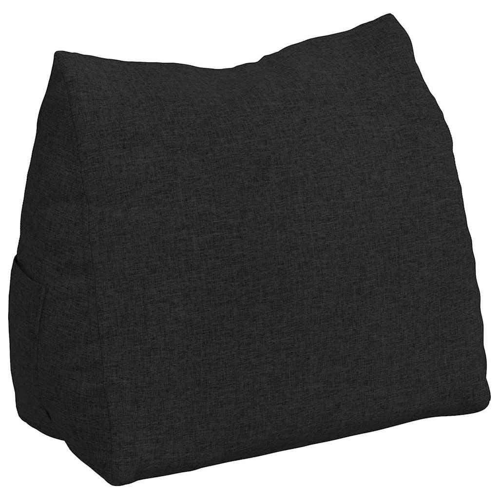 Rückenkissen Schwarz 60 x 20 x 50 cm Stoff