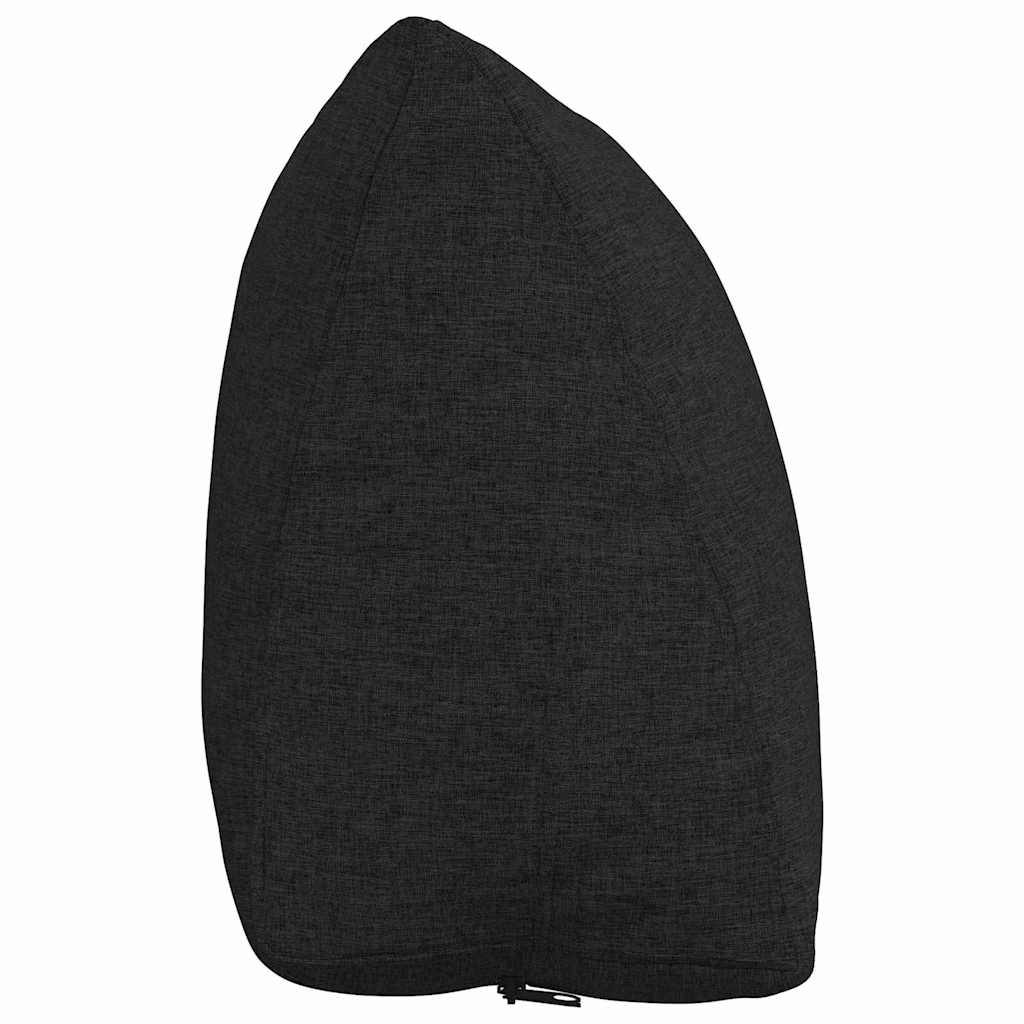 Rückenkissen Schwarz 60 x 20 x 50 cm Stoff