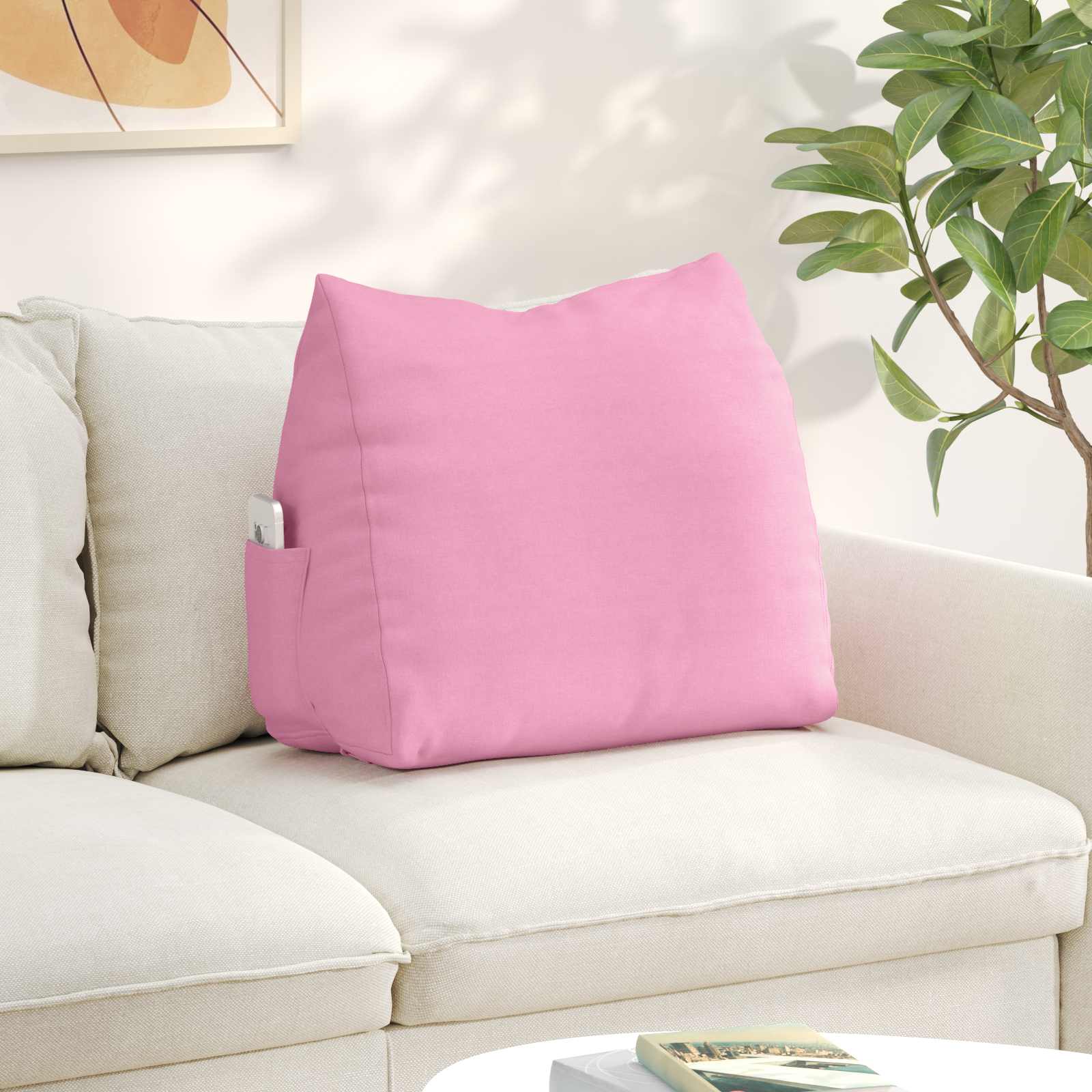 Rückenkissen Rosa 60 x 20 x 50 cm Stoff