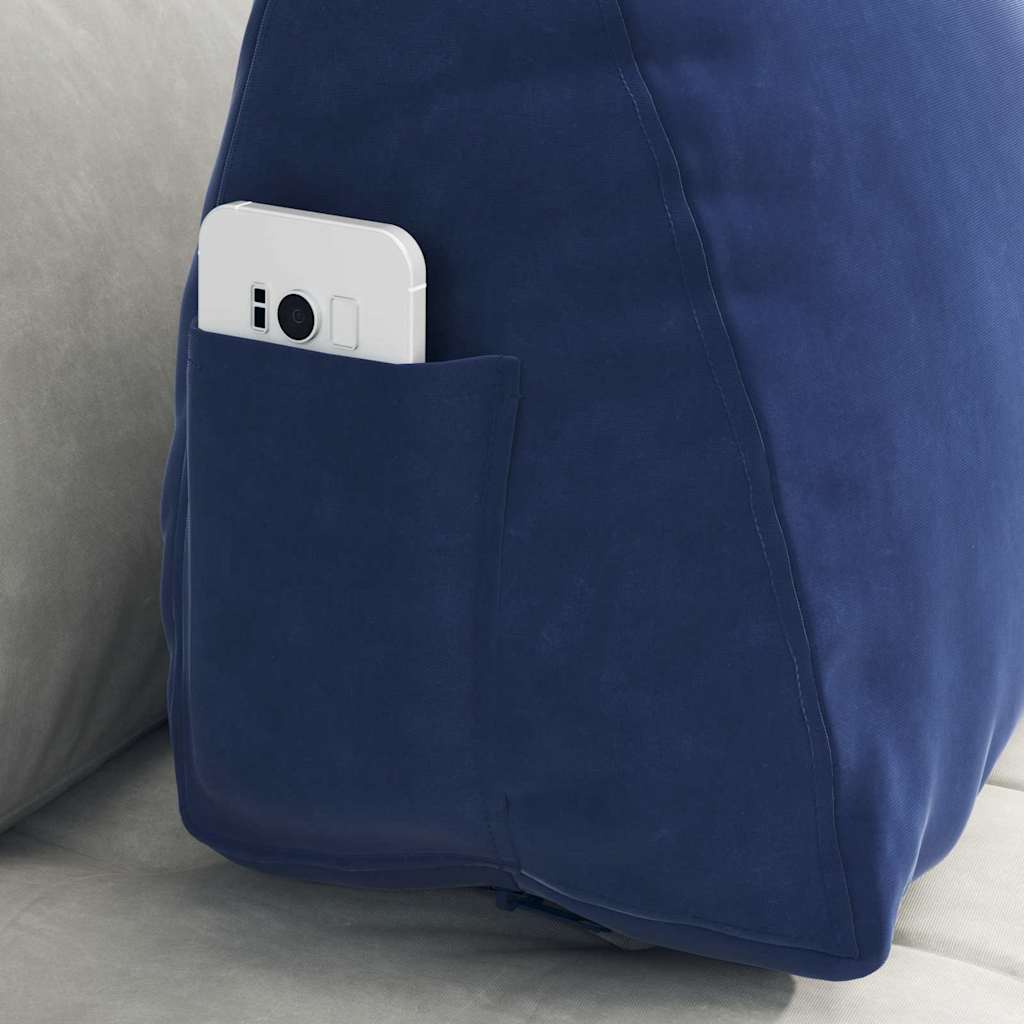 Rückenkissen Polizeiblau 60 x 20 x 50 cm Cordstoff