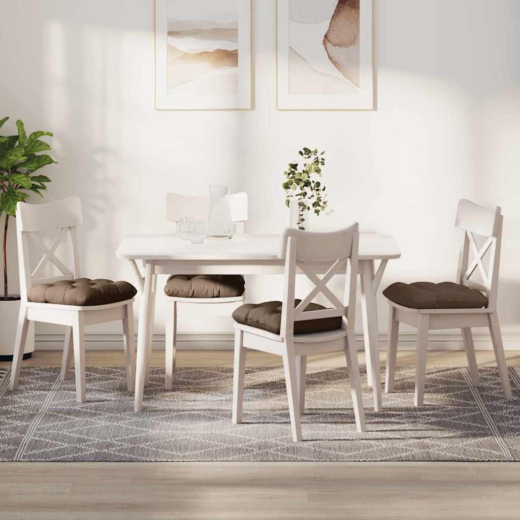 Sitzkissen 4 pcs Braun 40 x 40 x 12 cm Stoff