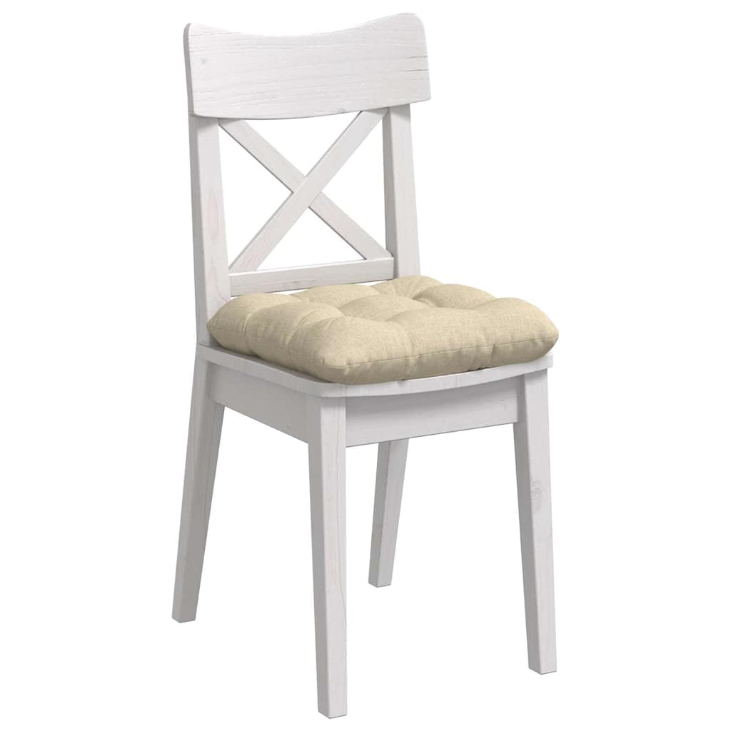 Sitzkissen 4 pcs Creme 40 x 40 x 12 cm Stoff