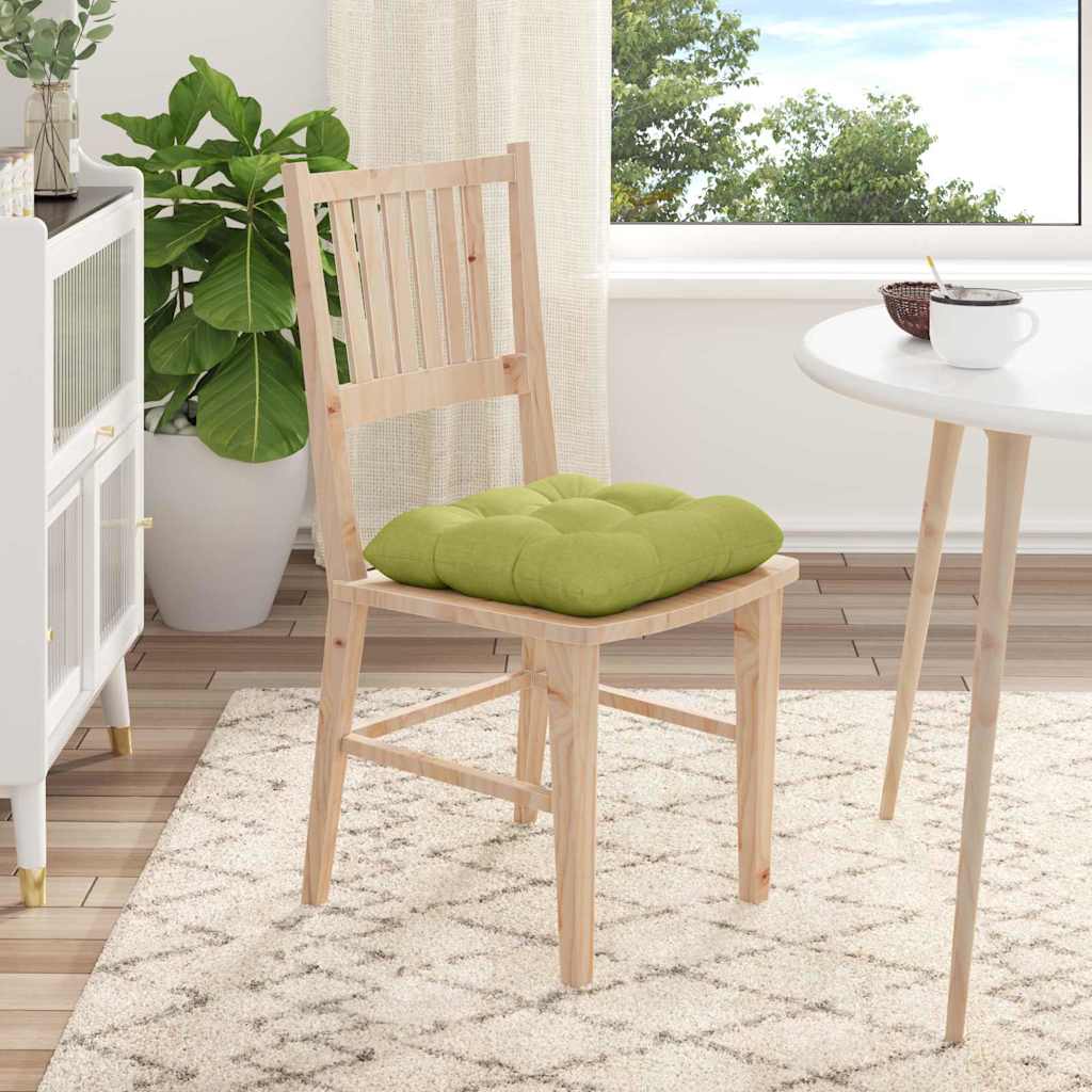 Sitzkissen 4 pcs Hellgrün 40 x 40 x 12 cm Stoff