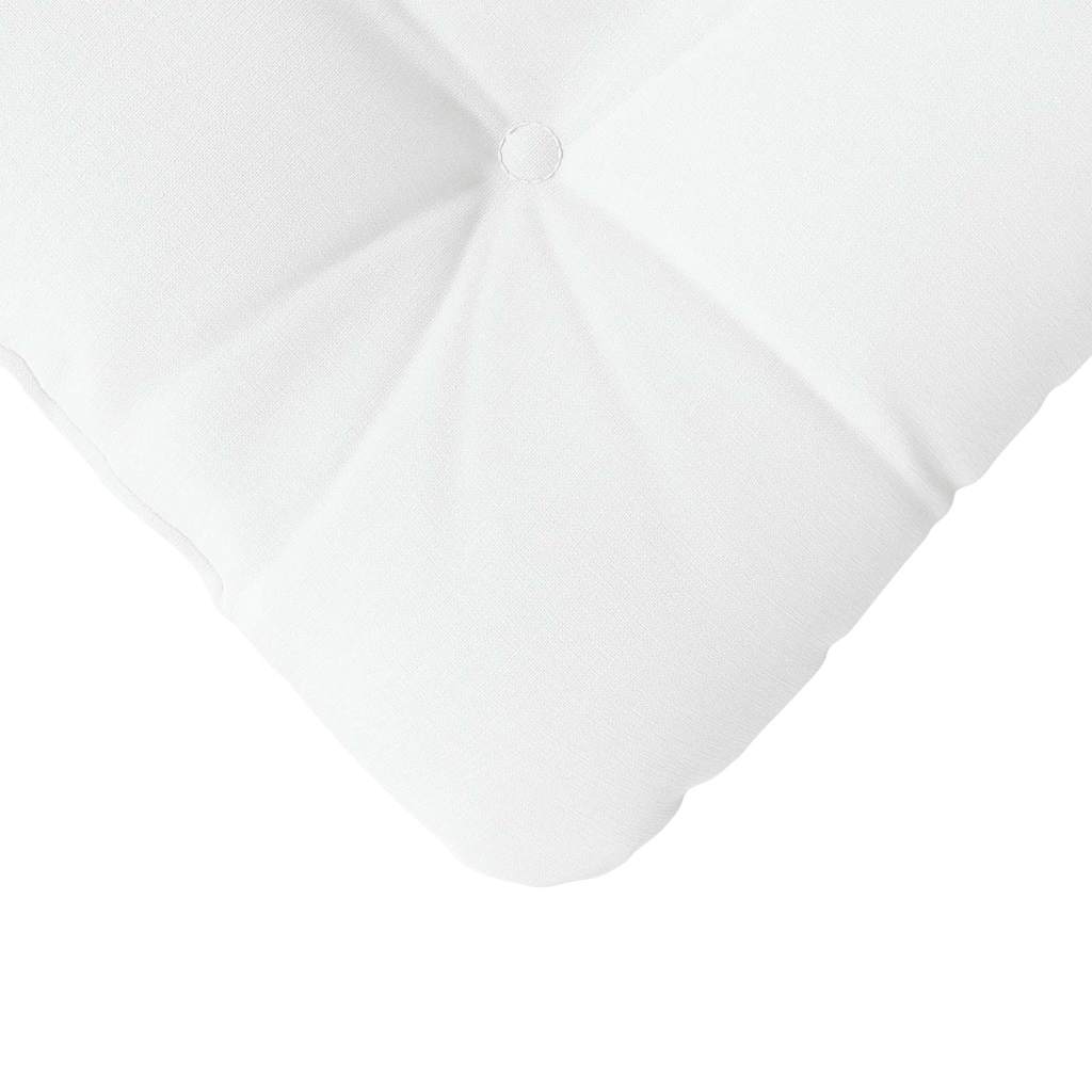 Sitzkissen 4 pcs Weiß 40 x 40 x 12 cm Stoff