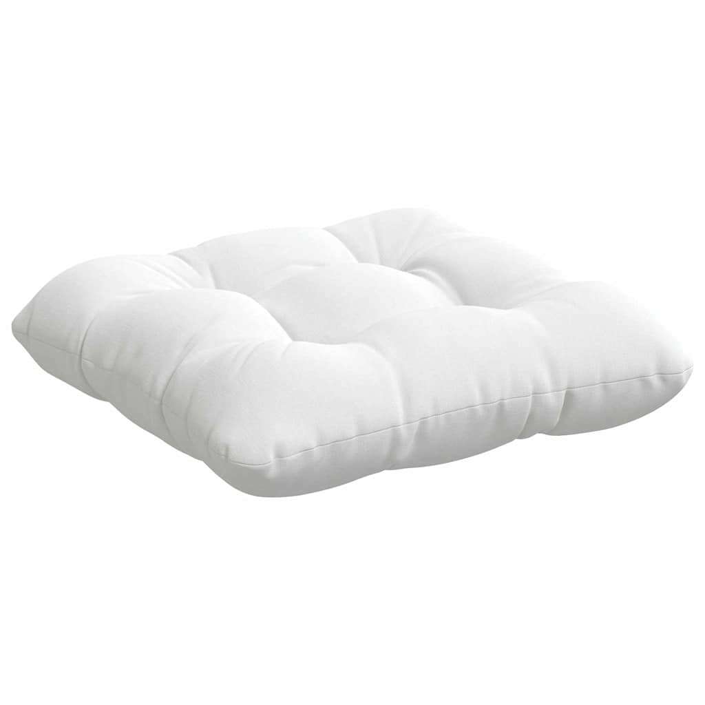 Sitzkissen 4 pcs Weiß 40 x 40 x 12 cm Stoff
