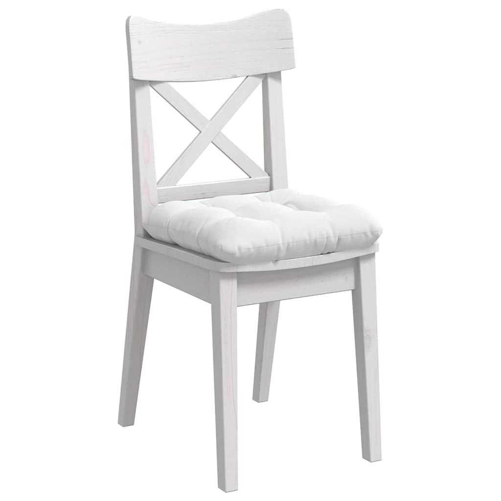 Sitzkissen 4 pcs Weiß 40 x 40 x 12 cm Stoff