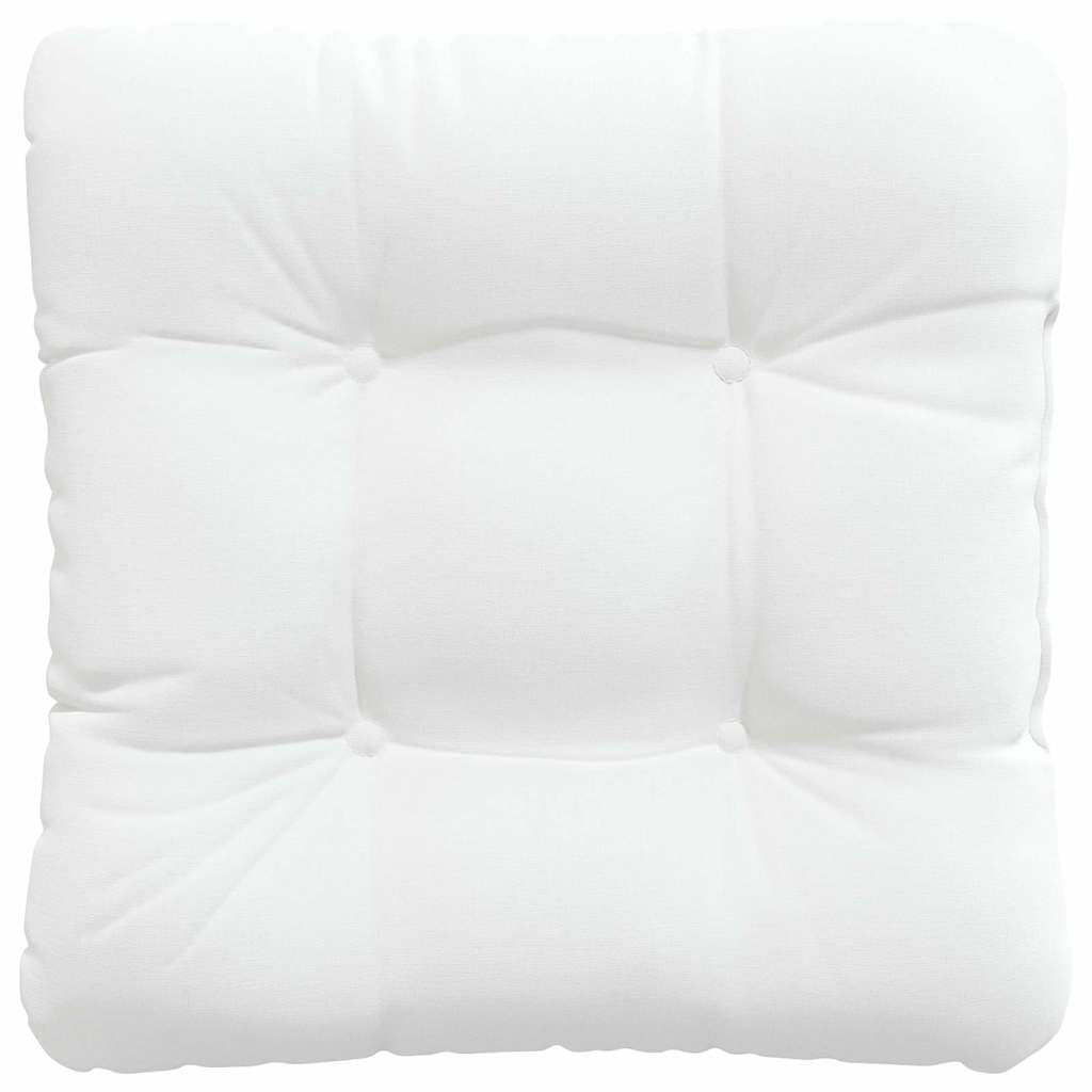 Sitzkissen 4 pcs Weiß 40 x 40 x 12 cm Stoff