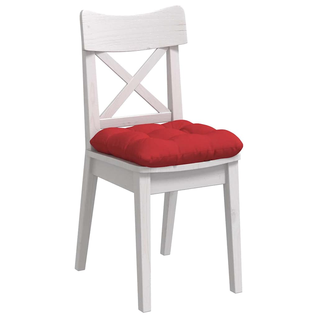 Sitzkissen 4 pcs Rot 40 x 40 x 12 cm Stoff