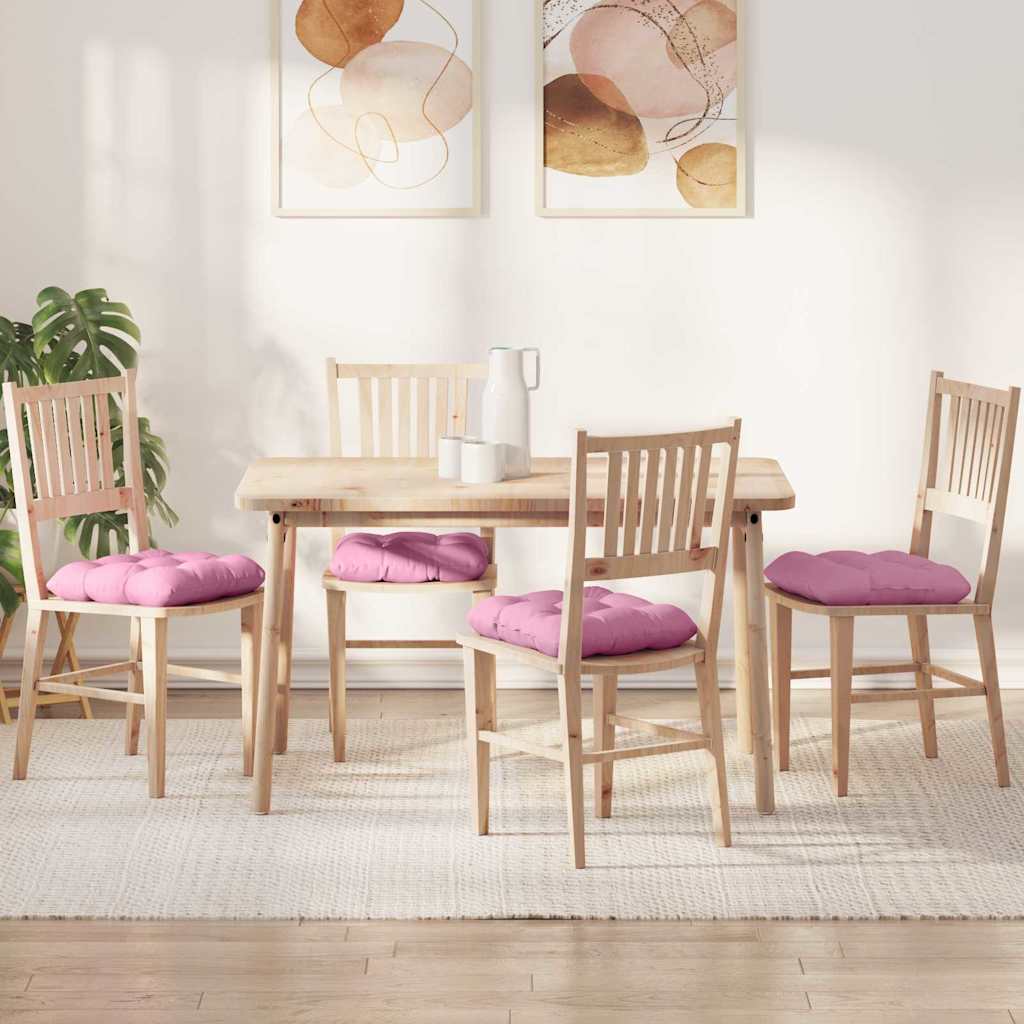 Sitzkissen 4 pcs Rosa 40 x 40 x 12 cm Stoff