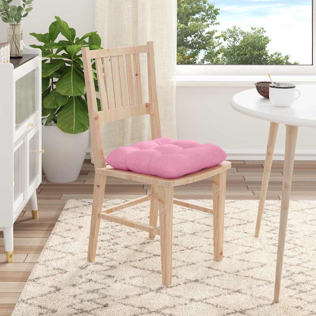 Sitzkissen 4 pcs Rosa 40 x 40 x 12 cm Stoff