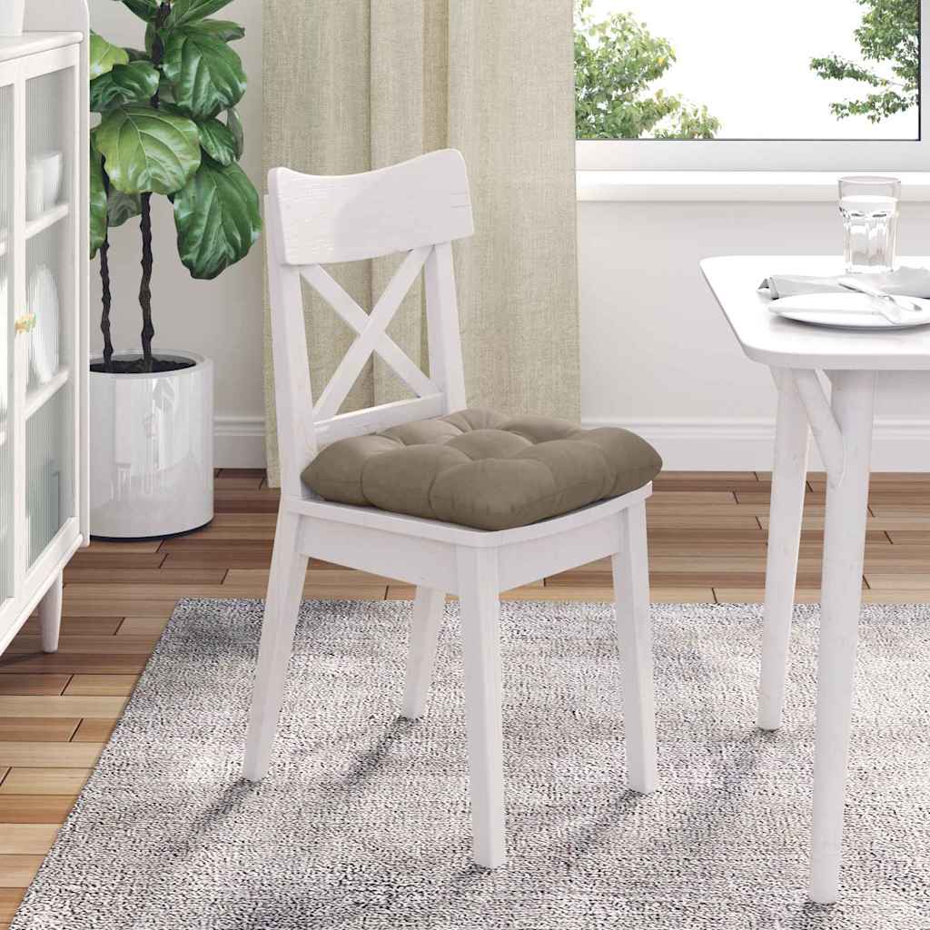 Sitzkissen 4 pcs Taupe 40 x 40 cm Mikrofaserstoff