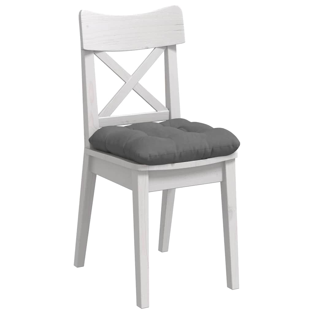 Sitzkissen 4 pcs Dunkelgrau 40 x 40 cm Mikrofaserstoff