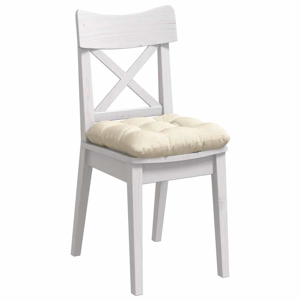 Sitzkissen 4 pcs Creme 40 x 40 cm Cordstoff