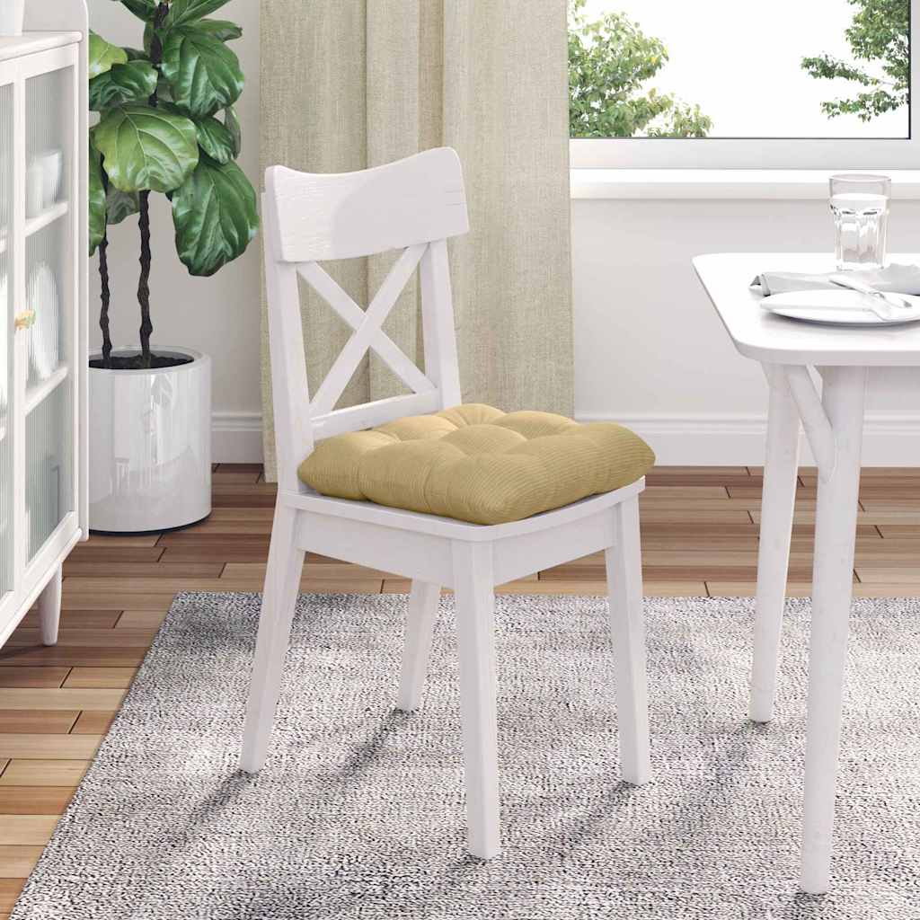 Sitzkissen 4 pcs Grau-Grün 40 x 40 cm Cordstoff