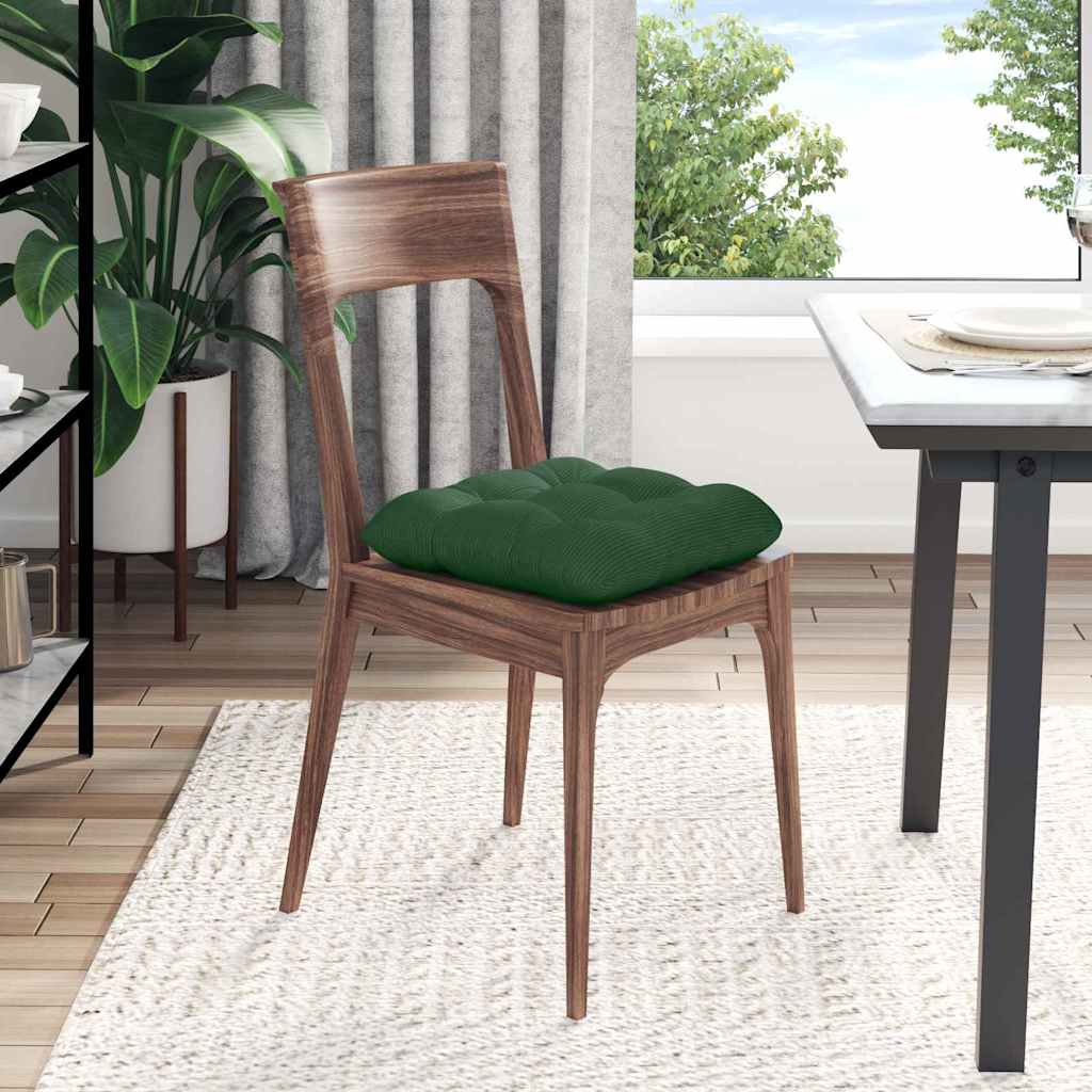 Sitzkissen 4 pcs Dunkelgrün 40 x 40 cm Cordstoff
