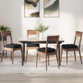 Sitzkissen 4 pcs Schwarz 45 x 45 x 12 cm Stoff