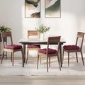 Sitzkissen 4 pcs Weinrot 45 x 45 x 12 cm Stoff