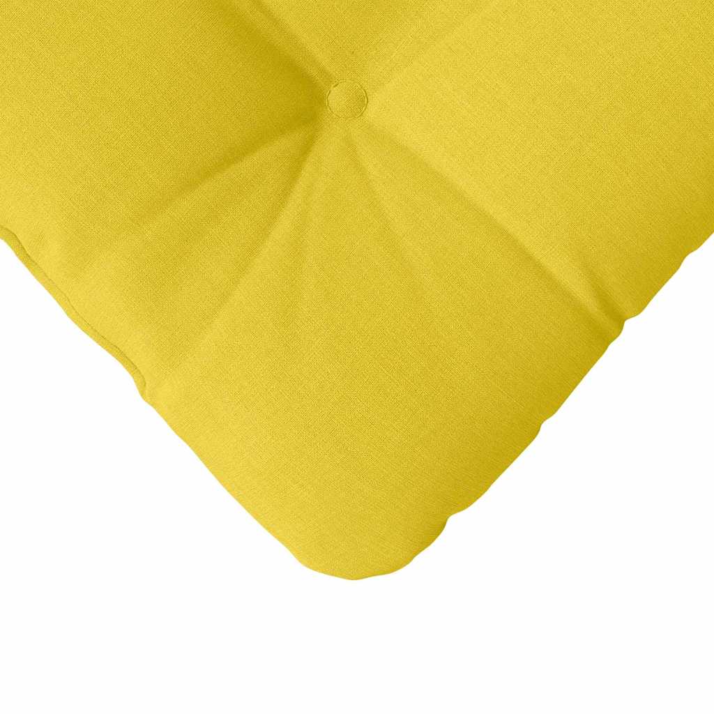 Sitzkissen 4 pcs Helles Gelb 45 x 45 x 12 cm Stoff