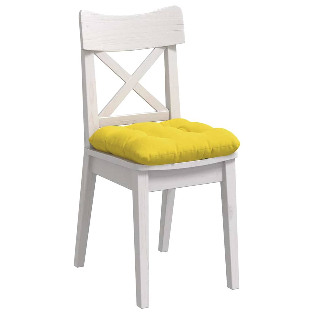 Sitzkissen 4 pcs Helles Gelb 45 x 45 x 12 cm Stoff