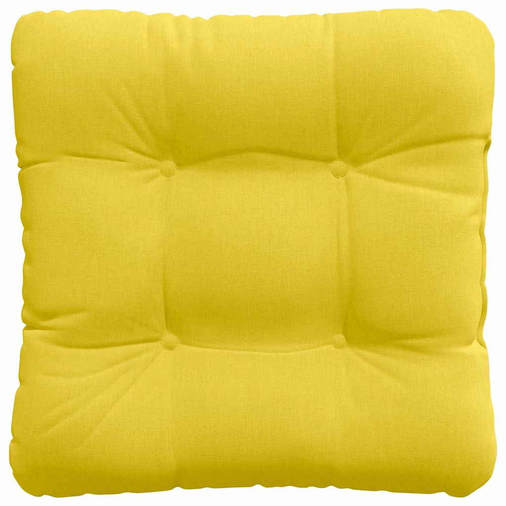 Sitzkissen 4 pcs Helles Gelb 45 x 45 x 12 cm Stoff