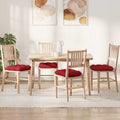Sitzkissen 4 pcs Rot 45 x 45 x 12 cm Stoff