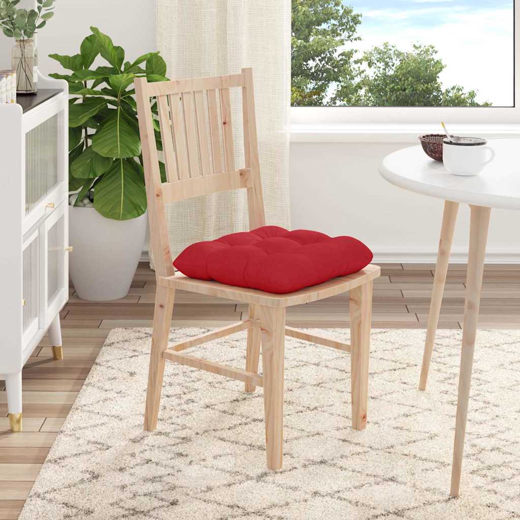 Sitzkissen 4 pcs Rot 45 x 45 x 12 cm Stoff