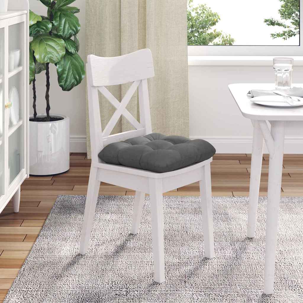 Sitzkissen 4 pcs Dunkelgrau 45 x 45 cm Mikrofaserstoff